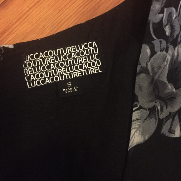 NWOT - Lucca Couture Black Floral Maxi Dress - S - Picture 5 of 6